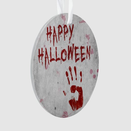 Bloody-handafdruk Halloween Ornament (voorkant)