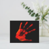 Bloody HandPrint Briefkaart (Staand voorkant)