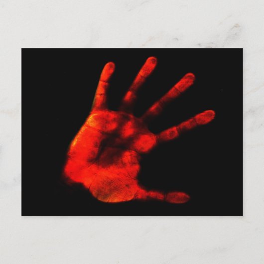 Bloody HandPrint Briefkaart (Voorkant)