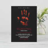 Bloody Handprint Halloween Party Invitation (Debout devant)
