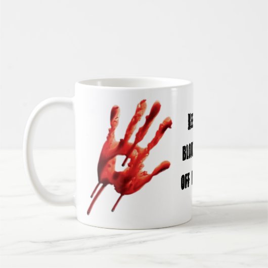 Bloody Hands Coffee Mug (Gauche)