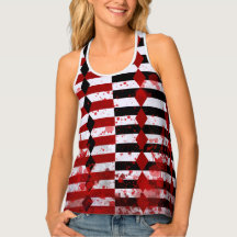 Bloody Harlequin Black, White en Red Tanktop