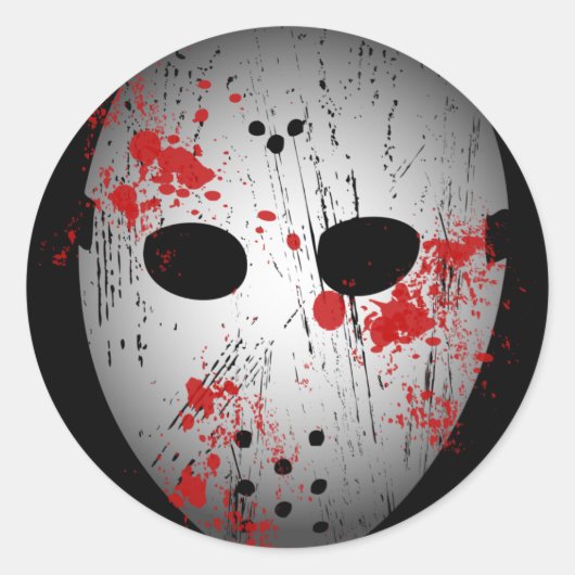 Bloody Hockey Mask Stickers (Voorkant)