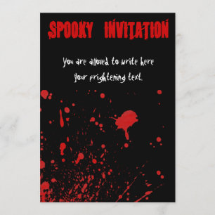 Bloody horror halloween uitnodiging