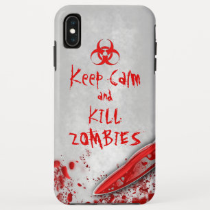 Bloody Knife Blijf kalm & Dood Zombies Grappig iPhone XS Max Hoesje