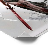 Bloody Lady Vampire Warrior staat majestueus Poster (Hoek)