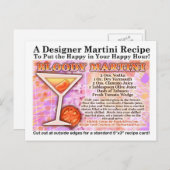 Bloody Martini Recept Briefkaart (Voorkant / Achterkant)