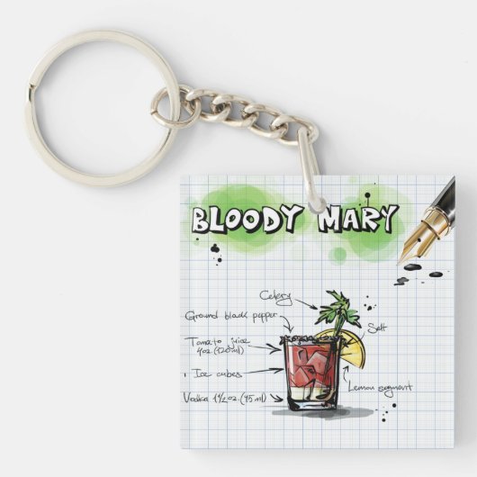 Bloody Mary Acrylic Sleutelhanger (Voorkant)