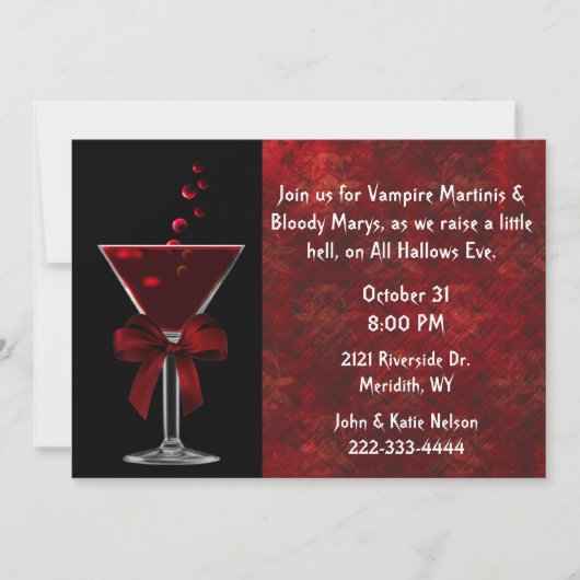Bloody Mary All Hallows Eve Party Invitation (Devant)