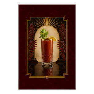 Bloody Mary Art Deco Poster Bar Kunst Perfect Poster