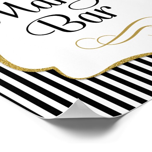 Bloody Mary Bar Black Gold Poster (Hoek)