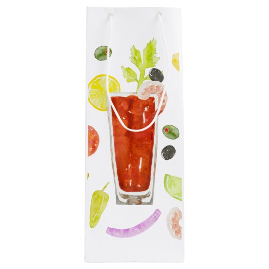 Bloody Mary Bar Gift Bag Wijn Cadeautas (Voorkant)