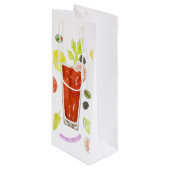 Bloody Mary Bar Gift Bag Wijn Cadeautas (Voorkant Gekanteld)