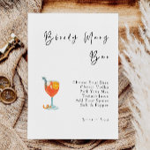Bloody Mary Bar Invitation de la douche nuptiale
