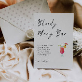 Bloody Mary Bar Invitation de la douche nuptiale