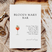 Bloody Mary Bar Invitation de la douche nuptiale