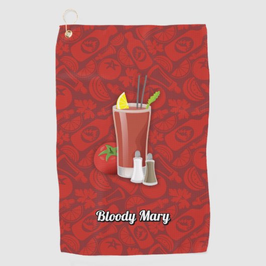 Bloody Mary Cocktail Golfhanddoek (Voorkant)