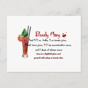 Bloody Mary Drink Recipe Briefkaart
