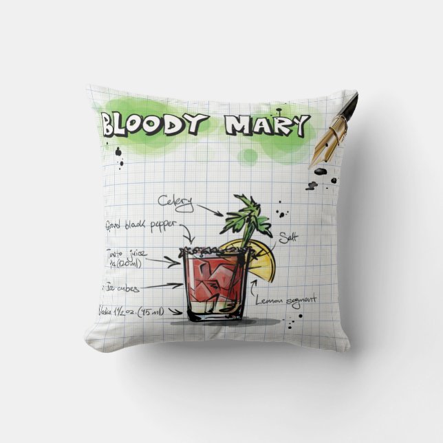 Bloody Mary Pillow Kussen (Voorkant)