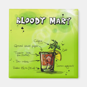 Bloody Mary Recept - Cocktailgeschenk Magneet
