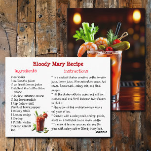 Bloody Mary Recept Kaart