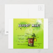 Bloody Mary Recipe Briefkaart (Voorkant / Achterkant)