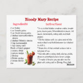 Bloody Mary Recipe Card Briefkaart (Achterkant)