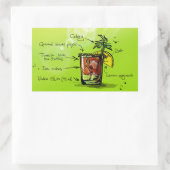 Bloody Mary Recipe Rechthoekige Sticker (Tas)