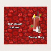 Bloody Mary Recipe Visitekaartjes (Buitenkant ongevouwen)