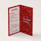 Bloody Mary Recipe Visitekaartjes (Binnen)