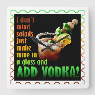 BLOODY MARY, VOL OP MET DRANK VIERKANTE KLOK