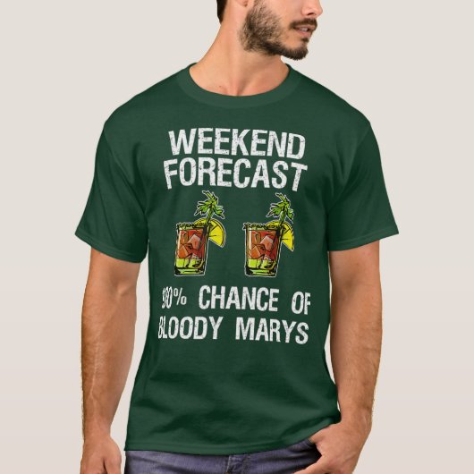 Bloody MaryFunny Forecast T-shirt (Voorkant)