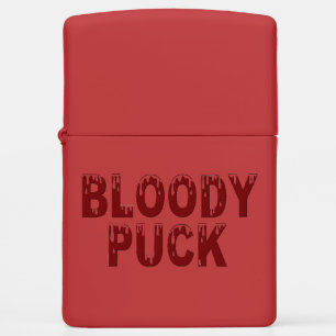 Bloody Puck matte rode Zippo aansteker