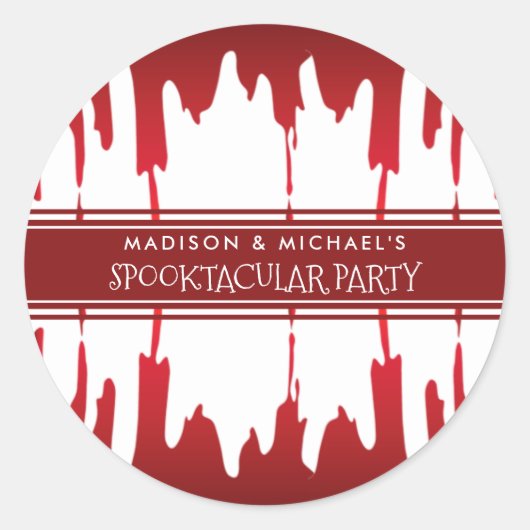 Bloody schijven Halloween Red Scary Ronde Sticker (Voorkant)
