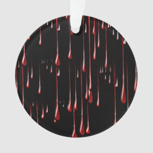 Bloody-schijven op zwarte achtergrond ornament