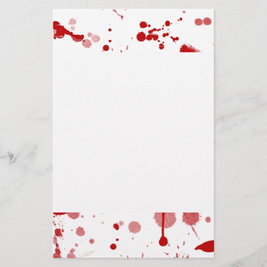 Bloody-schijven Spletters Aangepaste kleuren-BG Briefpapier (Voorkant)