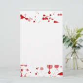 Bloody-schijven Spletters Aangepaste kleuren-BG Briefpapier (Staand voorkant)