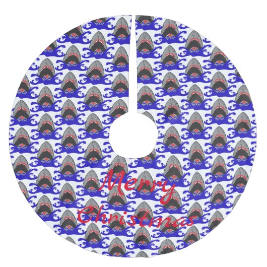 Bloody Shark Jaws Thunder_Cove Kerstboom Rok (Voorkant)