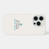 Bloom at Your Own Pace Minimal Motivational iPhone Hoesje (Achterkant horizontaal)