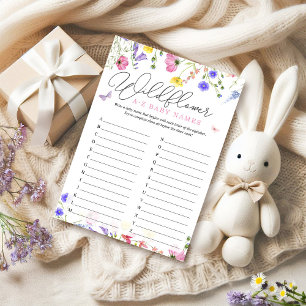 Bloom Baby ABCs spel wilde-bloem-Baby shower