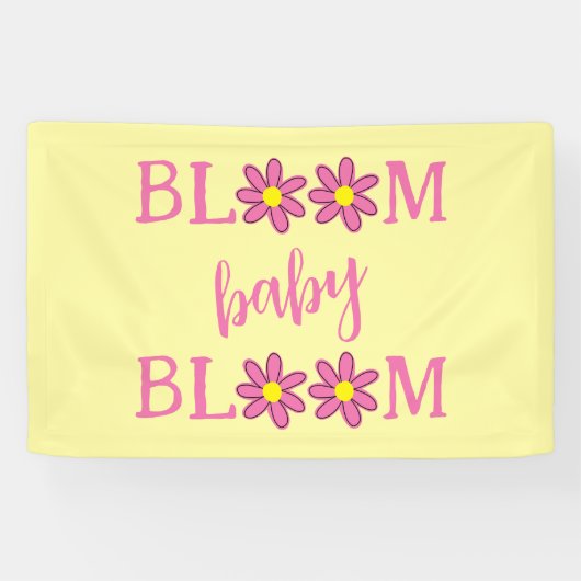 Bloom Baby Bloom Baby shower Spandoek (Horizontaal)