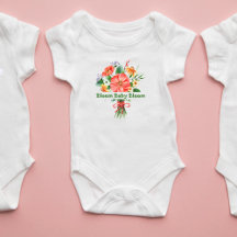"Bloom Baby Bloom" Waterverf Bloem Bodysuit