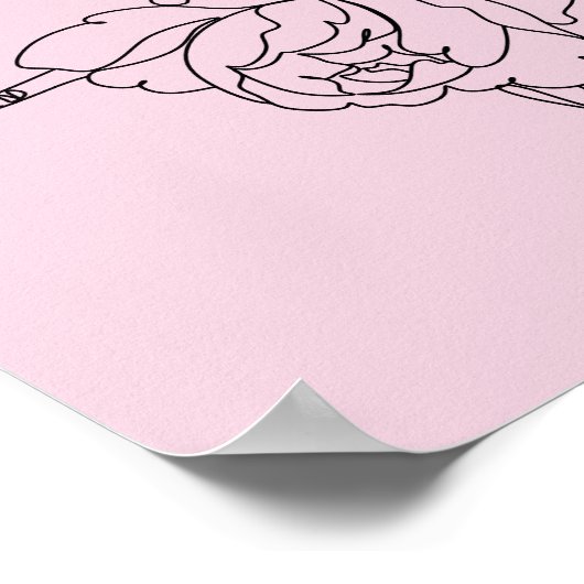 Bloom Ballet Dancer met Floral touch Poster (Hoek)