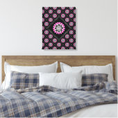 Bloom Blush Diagonal Patchwork Canvas Afdruk (Insitu (Slaapkamer))