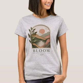 Bloom Boho Natuur Landschap | Groei Door Wat Jo T-shirt
