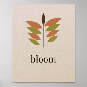 Bloom Boho Terracotta Boog Zon Kunstprint Poster