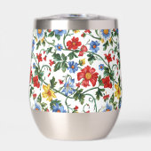 Bloom Boldly | Floral Stemless Wine Tumbler (Voorkant)