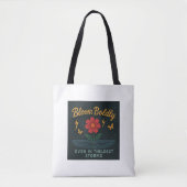 Bloom Boldly" Inspirerend Flower Canvas tas (Voorkant)