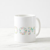 “BLOOM Botanical Letter Mug – Minimal Nature Typog (Devant droit)