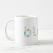“BLOOM Botanical Letter Mug – Minimal Nature Typog (Gauche)
